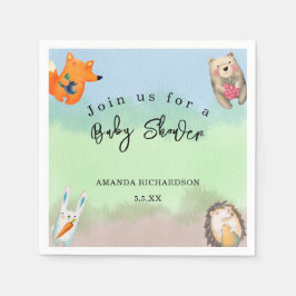 Waldtiere Kinderdusche Serviette