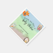 Waldtiere Kinderdusche Serviette (Ecke)