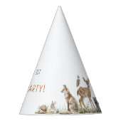 Waldtiere Kindergeburtstag Partyhütchen (Vorderseite)