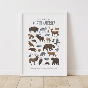 Waldtiere Kinderzimmer Nursery Dekor Poster