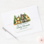 Waldtiere Kleinkinddusche Buchschilder Quadratischer Aufkleber (Umschlag)