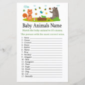 Waldtiere Kleintiere Name Game (Vorderseite)