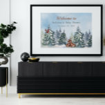 Waldtiere Landschaft Abenteuer Kinderdusche<br><div class="desc">Winter Forest Woodland Tiere Weihnachtsbaum Kinderdusche Einladung für Adventure-Liebhaber Mutter-to-be. Matching-Elemente verfügbar.</div>