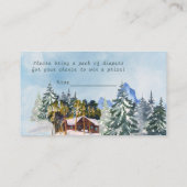 Waldtiere Landschaft Abenteuer Kinderdusche Visitenkarte (Rückseite)