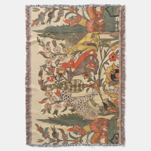 WALDTIERE, LEOPARD, JACKALS, RABBITS, BLUME DECKE (Vorderseite Vertikal)