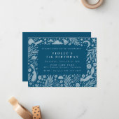 Waldtiere Linocut Border Mitteilungskarte (Vorderseite/Rückseite Beispiel)