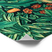 Waldtiere, Löwen, W.Morris Digitale Ausarbeitung Poster (Ecke)