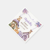 Waldtiere Mädchen 1. Geburtstag Party Serviette (Ecke)