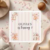 Waldtiere Mädchen Geburtstag Rosa Serviette