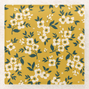 Waldtiere, Masken, Virusmuster. Glasuntersetzer