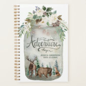Waldtiere Mason Jar Country Floral Planer (Vorderseite)