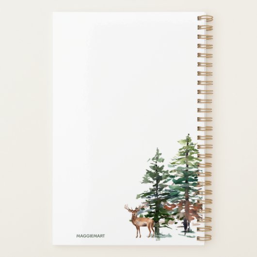 Waldtiere Mason Jar Country Floral Planer (Rückseite)