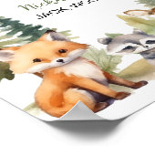 Waldtiere - Meilenstein-Zeichen des ersten Jahres Poster (Ecke)