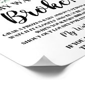 Waldtiere Mein Wasser Broke Babyduschzeichen Poster (Ecke)