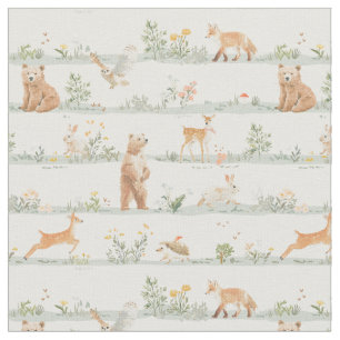 Waldtiere minimal weiche wilde Natur-Kinderzimmer  Stoff