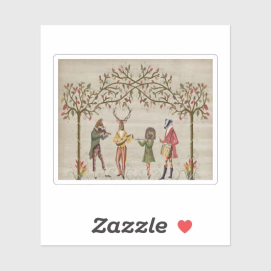 Waldtiere Minstrel Group Aufkleber (Blatt)