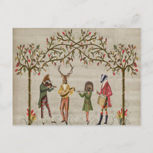 Waldtiere Minstrel Group Postkarte