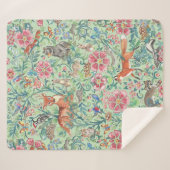 Waldtiere Minze Grünblumen Hübsch Sherpadecke (Vorderseite (Horizontal))