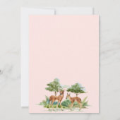 Waldtiere mit Baby-Dusche Einladung (Rückseite)