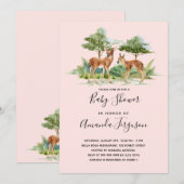 Waldtiere mit Baby-Dusche Einladung (Vorne/Hinten)