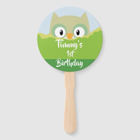 Waldtiere mit Handlüfter Fächer (Vorderseite)