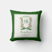 Waldtiere Mit Monogramm Wappen Kissen (Vorderseite)