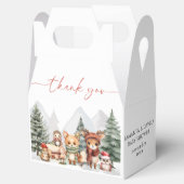 Waldtiere mit Schneewald Geschenkschachtel (Geöffnet)