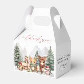 Waldtiere mit Schneewald Geschenkschachtel (Vorderseite)