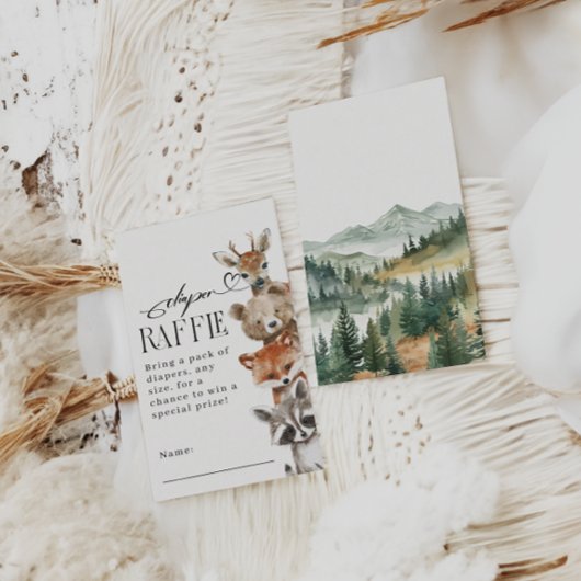 Waldtiere Moderne Babydusche Begleitkarte