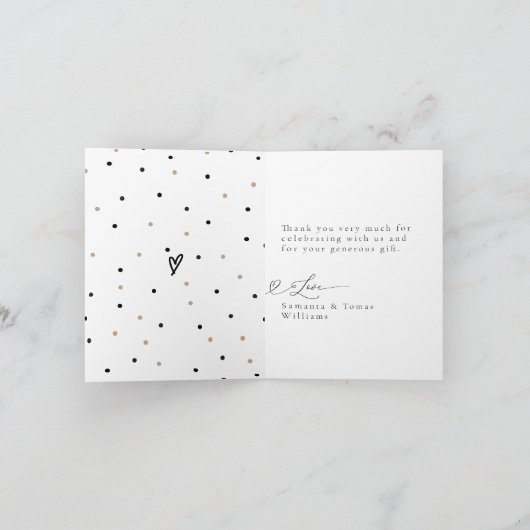 Waldtiere Moderne Babydusche Dankeskarte (Innenseite)