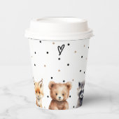 Waldtiere Moderne Babydusche Pappbecher (Vorderseite)