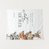 Waldtiere Moderne neutrale Babydusche Wandteppich (Vorderseite (Horizontal))