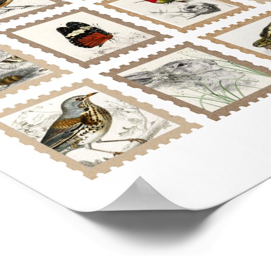 Waldtiere Moose Birds Junk Journal Akzente Poster (Ecke)