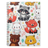 Waldtiere nahtlos notizblock (Vorderseite)