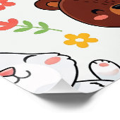 Waldtiere nahtlos poster (Ecke)