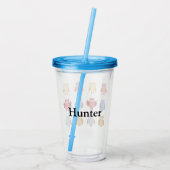 Waldtiere Name Moderne Wälder Acryltrinkbecher (Rückseite)