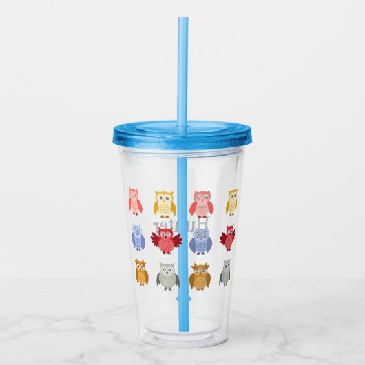 Waldtiere Name Moderne Wälder Acryltrinkbecher (Vorderseite)