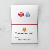 Waldtiere Name Moderner Kindergeburtstag Karte (Innenseite)