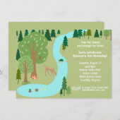 Waldtiere Natur Geburtstagsparty Einladung (Vorne/Hinten)