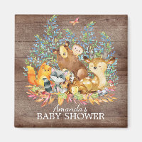 Waldtiere neutrale Babydusche Gefallen Magnet