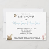 *~* Waldtiere Niedlich Woodland Kinderdusche Einladung (Rückseite)