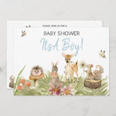 *~* Waldtiere Niedlich Woodland Kinderdusche Einladung (Vorne/Hinten)