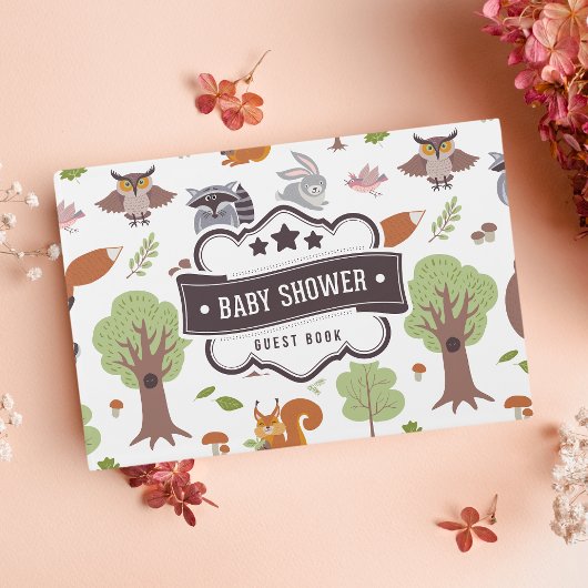 Waldtiere Niedliche Kinderdusche Gästebuch