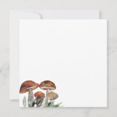 Waldtiere Niedliche Waldtiere Schwarze Babydusche Einladung (Rückseite)