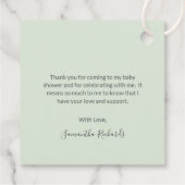 Waldtiere Niedliches Geschlecht Neutrale Babydusch Geschenkanhänger (Rückseite)