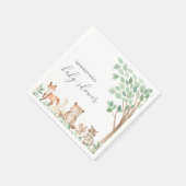 Waldtiere Niedliches Geschlecht Neutrale Babydusch Serviette (Ecke)