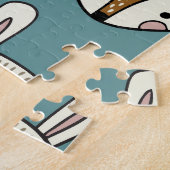 Waldtiere Niedliches Vintages Muster Puzzle (Seite)