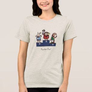 Waldtiere Nummer Eins! Geschenk-Podium-Kunst Tri-Blend Shirt