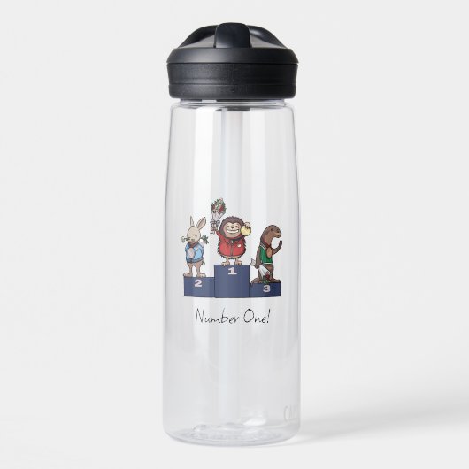 Waldtiere Nummer Eins! Geschenk-Podium-Kunst Trinkflasche (Vorne)