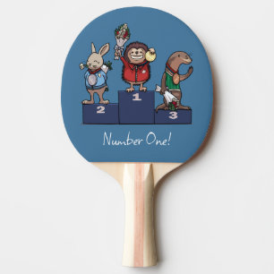 Waldtiere Nummer Eins! Ping-Pong-Podium-Kunst Tischtennis Schläger